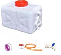 Water tank, large capacity water tank with tap and hose, portable plastic water storage container, emergency water tank for home and outdoor