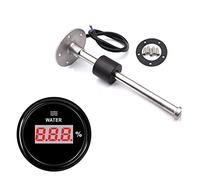 Water Tank Level Gauge 52MM Gauge Water Level Gauge Red Light 240-33Ohm Water Tank Level Indicator Meter With Fuel Level Sensor(500mm bb gauge)