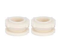 Water Tanks Bulkhead Fitting Adapter Durable ABS G1 1/2 DN40 Thread Connector for Fish Tanks Aquariums Water Towers Ponds 2PCS Set 10x10x4cm