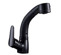Water-Taps,All Bronze Black Lift Can Rotate Pump Pull Faucet No Dead Ends Bathroom Cabinet Basin Hot and Cold Water Shampoo Water-Tap