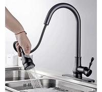 Water-Taps,Faucet Pure Copper Orb Kitchen Faucets Pull Type 360 Rotate Hot and Cold Water Taps Mixed Water Faucet Sink Shower Water Column Two in One Bibcock