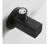 Water Taps,Faucets,Nordic Faucet All Bronze Black Cold Heat Thicken Triangle Water Stop Basin Vegetable Pot Ceramic Toilet Quartet One in Two Out/a