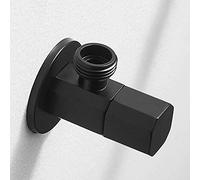 Water Taps,Faucets,Nordic Faucet All Bronze Black Cold Heat Thicken Triangle Water Stop Basin Vegetable Pot Ceramic Toilet Quartet One in Two Out/a(B Black)