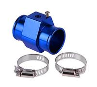 Water Temperature Sensor Adapter Water Temperature Joint Universal Car Water Temp Temperature Joint Pipe Hose Sensor Gauge Radiator Adapter (Blue, 28mm)