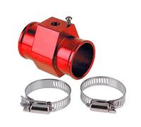 Water Temperature Sensor Adapter Water Temperature Joint Universal Car Water Temp Temperature Joint Pipe Hose Sensor Gauge Radiator Adapter (Red, 28mm)