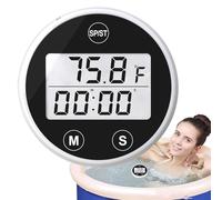 Water Temperature Tester,Floating Water Temperature Gauge with Timer - Easy Read Alarm Pond Test Waterproof Hot Tub Accessories for Women Men Adults