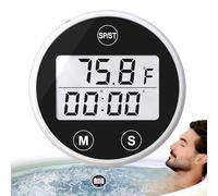 Water Temperature Tester | Floating Water Temperature Gauge with Timer | Easy Read Alarm Pond Test Waterproof Hot Tub Accessories for Women Men Adults