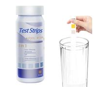 Water Test Strips | PH & Alkalinity Indicator | Chlorine Residual Pool Check | 50 Count Acid-Base Testing Paper For Hot Tubs, Spas, Swimming Pools, And Water Quality Monitoring