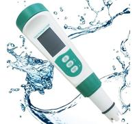 Water Tester,PH Meter,Digital Water Quality Tester with PH/TDS/EC/Temp/Salt,Water Quality Tester kit,Backlit Waterproof LCD Salt Water Tester,for Drinking Water, Hydroponics, Plants, Aquarium and Pool