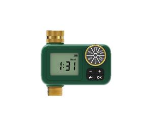 Water Timer 1-Outlet Waterproof Brass Inlet Outlet Rotary Knob Button Control LCD Display Screen IP55 Child Lock