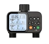 Water Timer Irrigation System, Smart Dual Outlet Sprinkler Timer Irrigation Timer, Garden Hose Timer, Garden Watering System Irrigation System Controller with Auto/Manual Mode for Lawn Garden