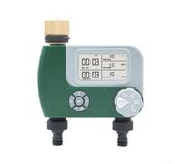 Water Timer with Dual Independent Outlets for Garden Hose, Waterproof Electronic Device with LED Display, Customizable Watering Duration and Interval for Efficient Irrigation (Copper)