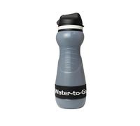Water-to-Go Eco active 55 cls water purifier bottle; Filters viruses, bacteria, protozoa, cysts, chemicals & microplastics; Guaranteed Leakproof - For Travel, Outdoors, Fitness & Survival; (Black)