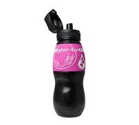 WATER TO GO Guaranteed Leakproof Filter Water Bottle with replaceable 3 Stage Filter which removes 99.99% of Bacteria & Contaminents and Improves Taste - Hiking, Camping & Travelling - BPA free, 75cl (PINK)
