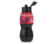 WATER TO GO Guaranteed Leakproof Filter Water Bottle with replaceable 3 Stage Filter which removes 99.99% of Bacteria & Contaminents and Improves Taste - Hiking, Camping & Travelling - BPA free, 75cl (RED)
