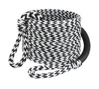 Water Tow Rope 60ft for Tubing, 3K for Strength, Floating Handle Design for Safer Water Play (black white)