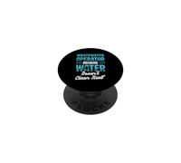 Water Treatment Plant Operator Funny Wastewater Operator PopSockets Adhesive PopGrip
