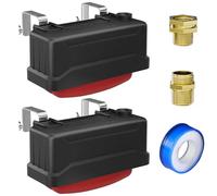 Water Trough Float Valve for Stock Tank - Includes 3/4" Hose Connectors, PTFE Tape & Mounting Kit - Water Level Control for Livestock Waterer, Poultry, Cattle, Goat, Horse, Pond (Float Valve-2PCS)