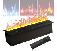 Water Vapor Electric Fireplace with 3D Flame Effect, Touch Screen/Remote Control, Humidifier Feature, Automatic Water Filling, Decorative Heating Solution