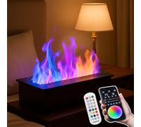 Water Vapor Fireplace,3D Atomizing Fireplace, Recessed Electric Fireplace Remote Control + App, With Timer/Touch Simulation Flame/9 Colors/Flame Adjustment, Fireplace Humidifier 120cm/47.2in