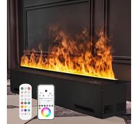 Water Vapor Fireplace,Electric Fireplace with Water Connection Direct,Touchable Flame,Multiple Colors and Flame Adjustment,Automatic Water Fullfill and Drainage 100cm/39.37in