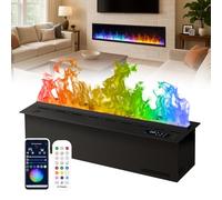 Water Vapor Fireplace,Recessed Vapor Fireplace With App & Remote Control, Vapor Fireplace With 9 Color Flame With Water Connection Direct,Electric Fireplaces With Flame Adjustment 100cm/39.3in