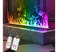 Water Vapor Fireplace,Smart App Electric Fireplace,128 Adjustable Flame Colors and 5 Brightness Levels,304 Stainless Steel,Automatic Water Fullfill and Drainage 100cm/39.37in