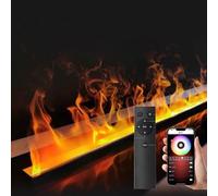 Water Vapor Fireplace with 3D Atomized Flame, LED Display, Remote Control for Home Decor
