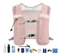Water Vest, 4L Lightweight Running Hydration Vest, 14.17x11.81x1.18 inches Adjustable Chest Straps, Reflective Water Bladder Bag for Outdoor Activities, Cycling, Trail, Race, Hiking
