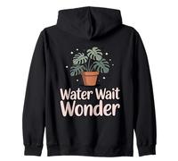 Water Wait Wonder Houseplant Care & Gardening Zip Hoodie
