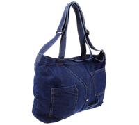 Water Wash Denim Tote Bag for Women Retro Jean Handbag Capacity Casual Shoulder Crossbody Bag Fashionable Canvas Shopper Bag