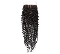 Water Wave Bundles 4x4 Closure 16 Inch Wet and Wavy Human Hair Bundles Soft & Pre Plucked for Black Women Dark Brown
