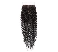 Water Wave Bundles 4x4 Closure 16 Inch Wet and Wavy Human Hair Bundles Soft & Pre Plucked for Black Women