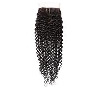 Water Wave Bundles 4x4 Closure 16 Inch Wet and Wavy Human Hair Bundles Soft & Pre Plucked for Black Women Dark Brown