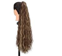 Water Wave Long Ponytail Extension 65cm Voluminous Crimped Style Multiple Colors Strong Claw Clip Design(9H24#)