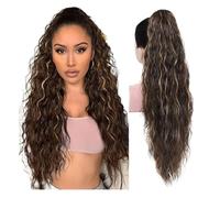 Water Wave Ponytail Claw Ponytail Hair Extensions for Women Synthetic Long Curly Daily Use(10H26)