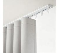 Water Wave S-shaped Curtain Track Rail, Single Heavy Duty Slide Ceiling Track, Ultra-Thin Aluminium Ceiling Track for Curtains, Ceiling Track System for Room Divider/Bay Windows(260CM(8.5FT),125mm)