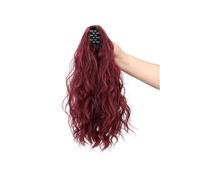 Water Wave Short Ponytail Extension 35cm Small Claw Clip Design Multiple Colors Wavy Texture for Daily Office Date(118#)