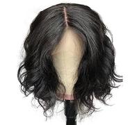 Water Wave Wig 13x6 HD Transparent Lace Front Human Hair Wig Pre Plucked Short Bob Wig With Baby Hair Brazilian Remy Hair Loose Wave Curly Glueless Natural Hairline 150% Density (Color : HD Transpare