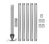 Water Well Drilling Kit,Professional 1-1/4 inch x 36 inch Kit-Drive Well Point,Includes Reinforced Point and Extension Pipes for Shallow Sand Point Well Kit Project(6m)