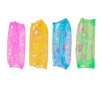 Water Wiggler 4Pcs Stress Relief Water Snake Toy 4 Color TPR Squeeze Toys with Ribbon Inside Soft Cool Elastic 5.1x2.4in Stress Toys for Kids Adults
