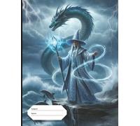 Water Wizard Storm Sage Premium Notebook: Mystic Ocean Journal School Notebook for School Supplies: Epic Design - Water Wizard Blue Sage School Notebook Staff Ocean Dolphin Dragon Scenery