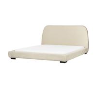 Beliani Waterbed Fabric Roisel 160 X 200 Cm (Eu King Size) Light Beige