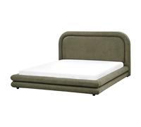 Waterbed Faux Linen LAVARDENS 160 x 200 cm (EU King Size) Green