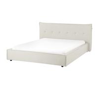 Waterbed Faux Linen LESTRE 160 x 200 cm (EU King Size) Off-White