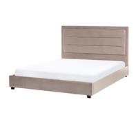 Waterbed Velvet ROUEN 160 x 200 cm (EU King Size) Taupe