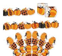 WATERBELINE 10m Pumpkin Bulletin Board Border Autumn Decorative Classroom Borders Adhesive Bulletin Board Trim for Thanksgiving Day