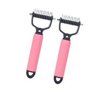 WATERBELINE 2PCS Pet Hair Removal Brush Efficient Deshedding Tool Gentle Detangling Comb For Dog Cats Daily Grooming Accessories