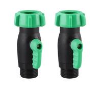WATERBELINE 2PCS Strong Garden Hose Shut Off Valves Leak Proof Water Flows Control Adapter with Ergonomic Grip for Boat