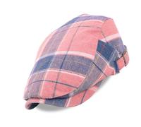 WATERBELINE British Vintage Checkered Cotton Berets Cap Unisex Design Fashion Hat For Casual Outfits And Outdoor Activities